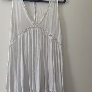 Oversized Bohemian Lace White Top